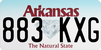 AR license plate 883KXG