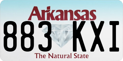 AR license plate 883KXI