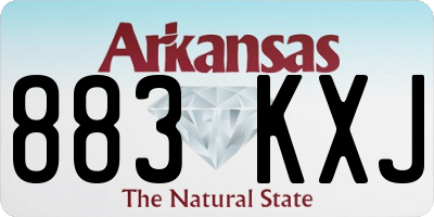 AR license plate 883KXJ