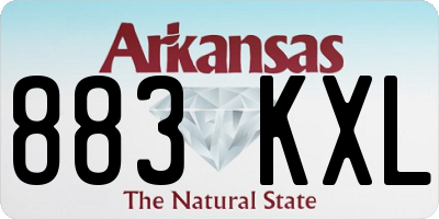 AR license plate 883KXL