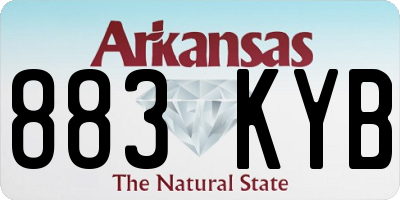 AR license plate 883KYB