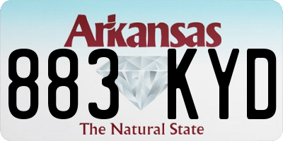 AR license plate 883KYD