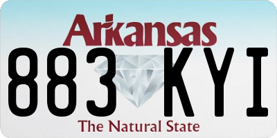 AR license plate 883KYI