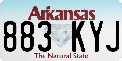 AR license plate 883KYJ