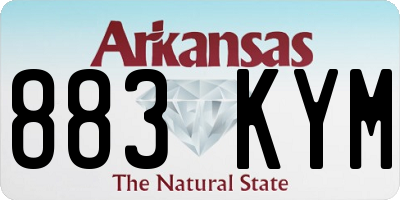 AR license plate 883KYM