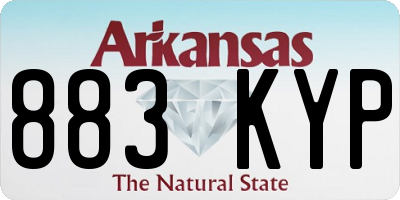 AR license plate 883KYP