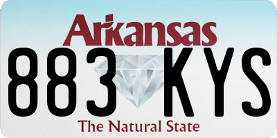 AR license plate 883KYS