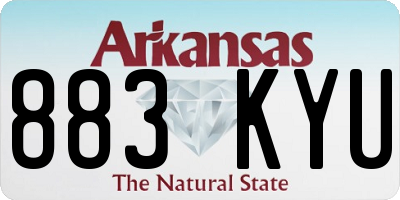 AR license plate 883KYU