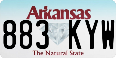 AR license plate 883KYW