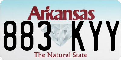 AR license plate 883KYY