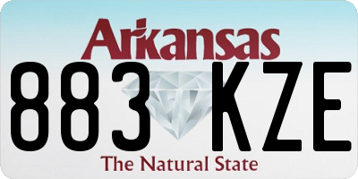 AR license plate 883KZE