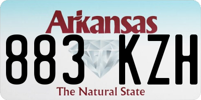AR license plate 883KZH