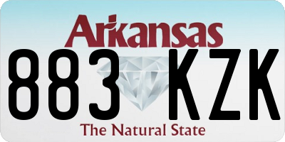 AR license plate 883KZK