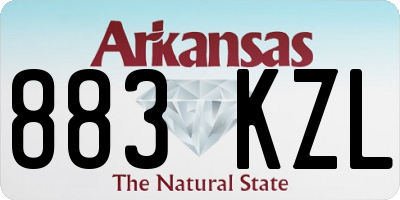 AR license plate 883KZL