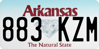 AR license plate 883KZM