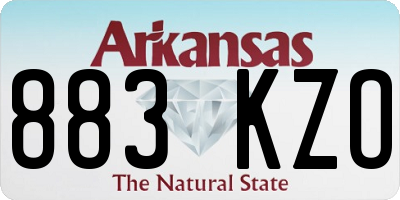 AR license plate 883KZO