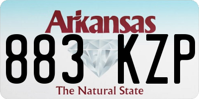 AR license plate 883KZP