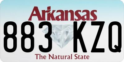 AR license plate 883KZQ