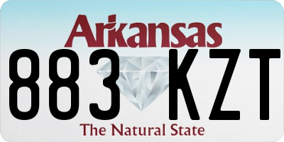 AR license plate 883KZT