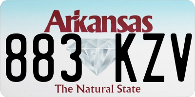 AR license plate 883KZV