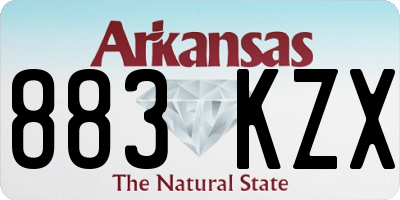 AR license plate 883KZX