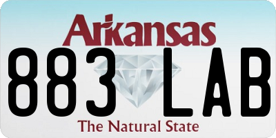 AR license plate 883LAB