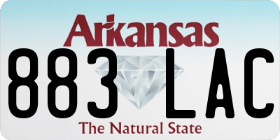 AR license plate 883LAC