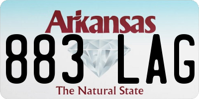 AR license plate 883LAG