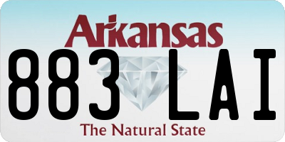 AR license plate 883LAI