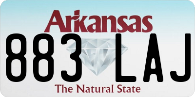 AR license plate 883LAJ