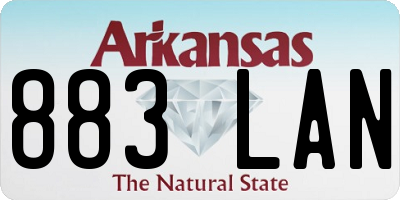 AR license plate 883LAN