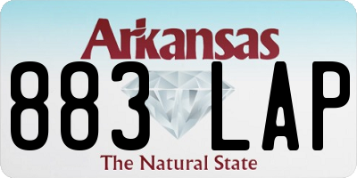 AR license plate 883LAP