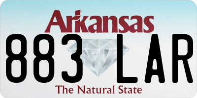 AR license plate 883LAR