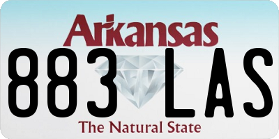 AR license plate 883LAS