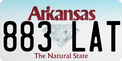 AR license plate 883LAT