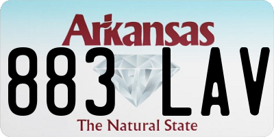 AR license plate 883LAV
