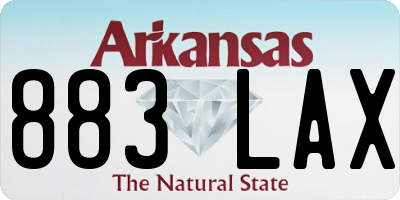 AR license plate 883LAX