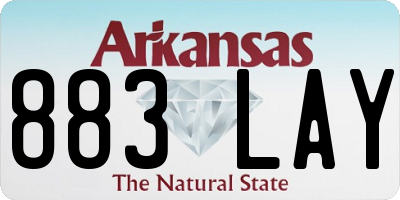 AR license plate 883LAY