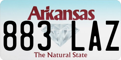 AR license plate 883LAZ