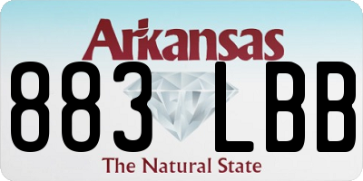 AR license plate 883LBB