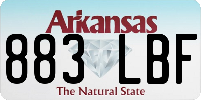 AR license plate 883LBF