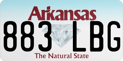 AR license plate 883LBG