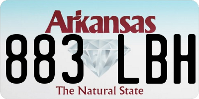 AR license plate 883LBH