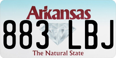 AR license plate 883LBJ