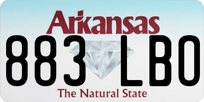 AR license plate 883LBO