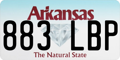 AR license plate 883LBP