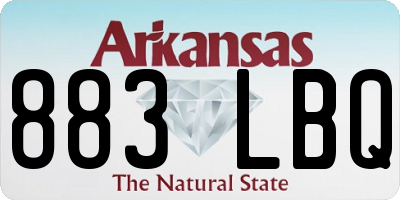 AR license plate 883LBQ