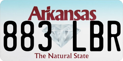 AR license plate 883LBR