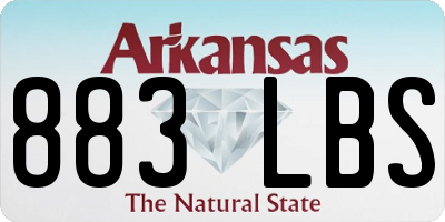 AR license plate 883LBS