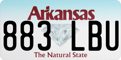 AR license plate 883LBU